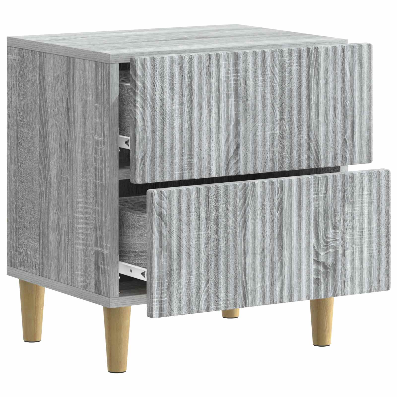 vidaXL Szafka Nocna z szufladą 2 pcs Szary Sonoma 43 x 34,5 x 48 cm