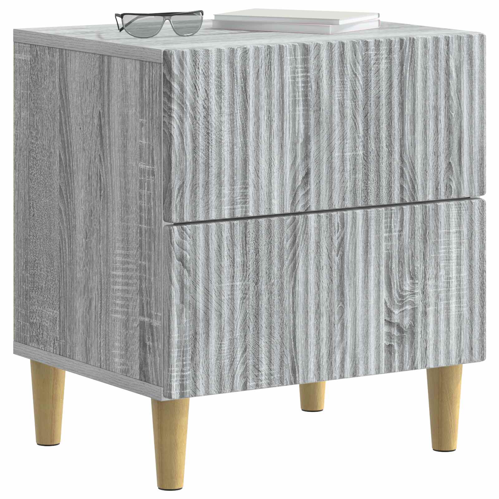 vidaXL Szafka Nocna z szufladą 2 pcs Szary Sonoma 43 x 34,5 x 48 cm