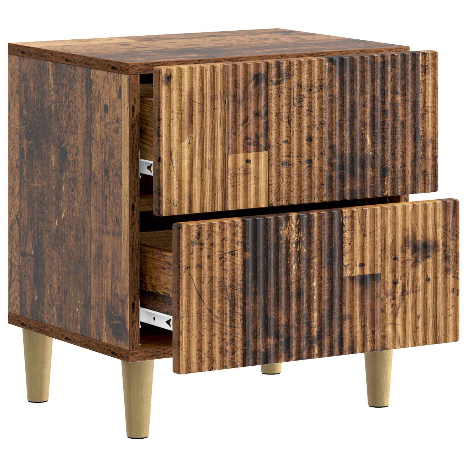 vidaXL Szafka Nocna Stare drewno 43 x 34,5 x 48 cm Drewno inżynieryjne