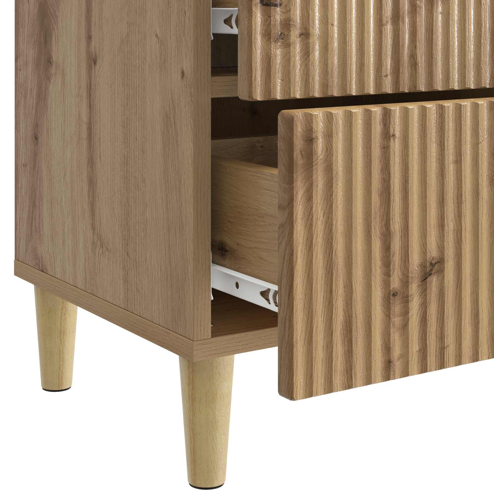 vidaXL Szafka Nocna z szufladą 2 pcs Dąb artisan 43 x 34,5 x 48 cm