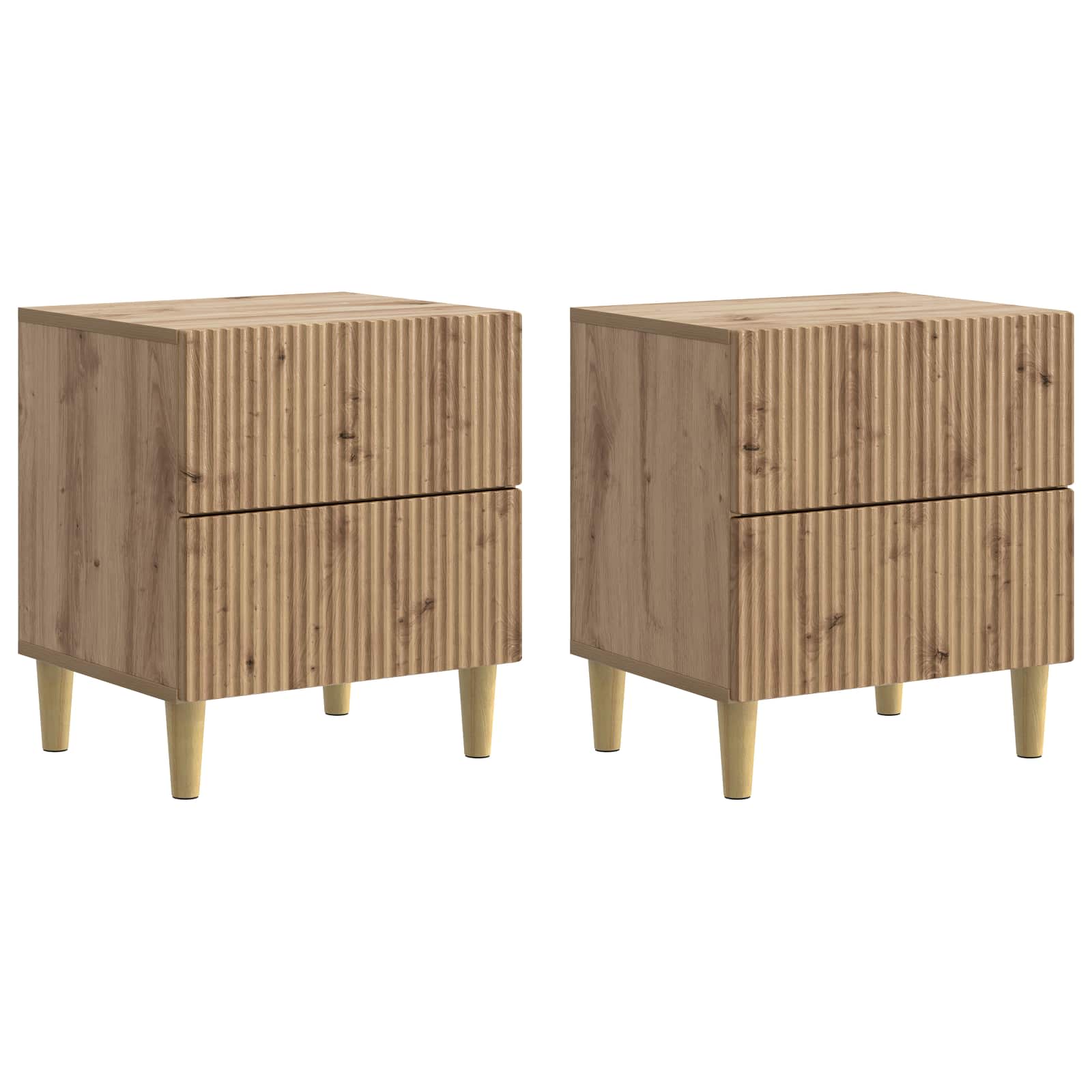 vidaXL Szafka Nocna z szufladą 2 pcs Dąb artisan 43 x 34,5 x 48 cm