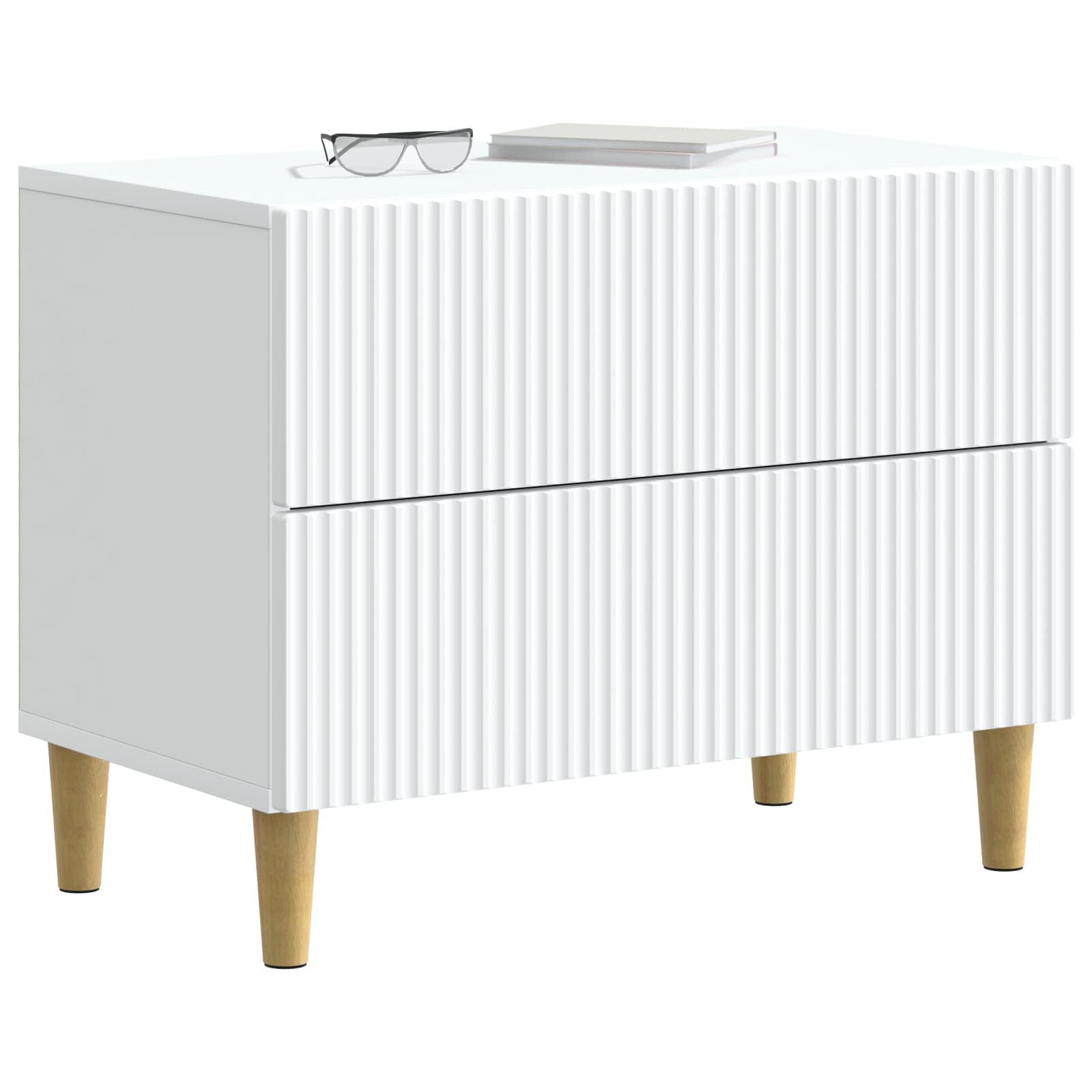 vidaXL Szafka Nocna Biały 62 x 34,5 x 48 cm Drewno inżynieryjne