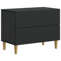 vidaXL Szafka Nocna Czarny 62 x 34,5 x 48 cm Drewno inżynieryjne