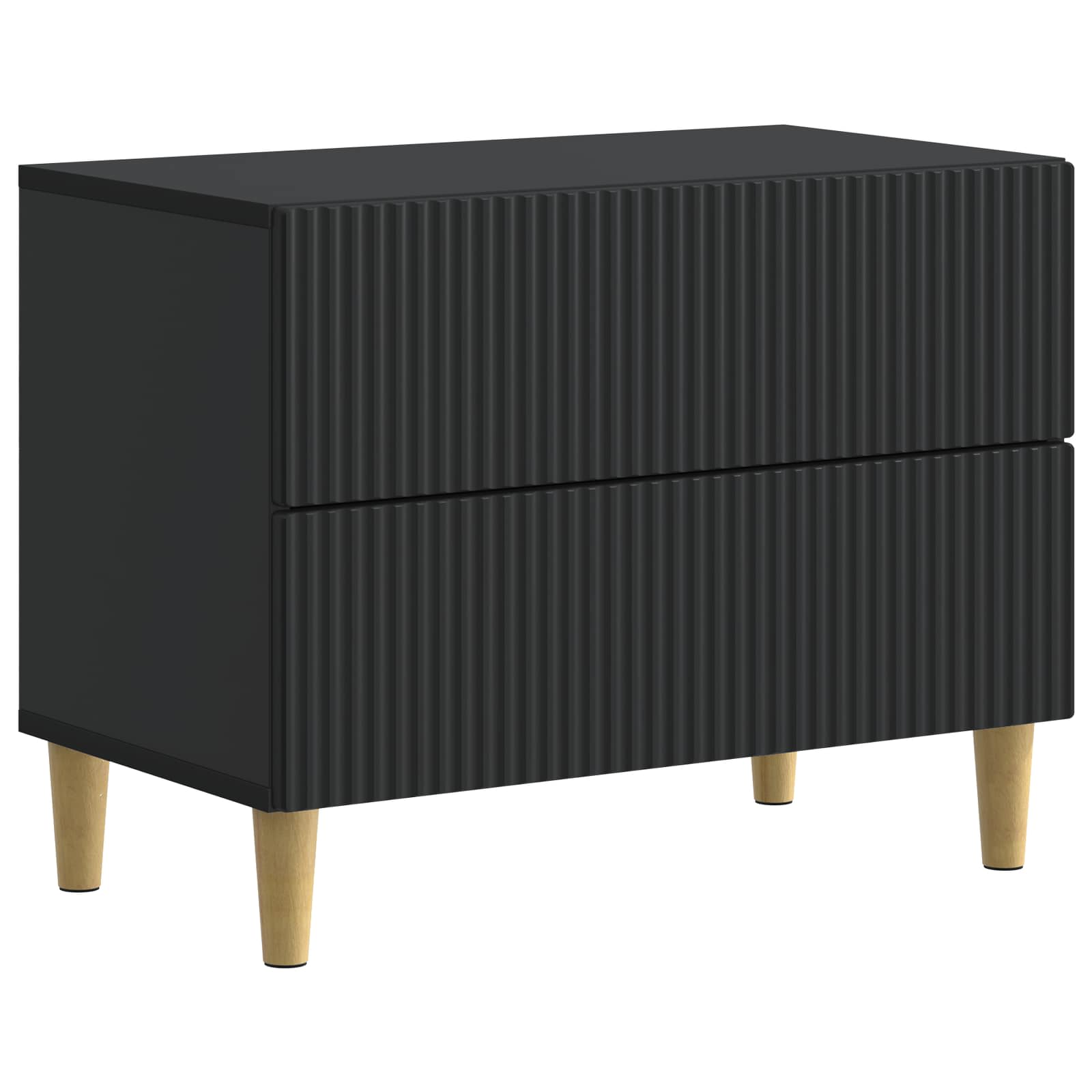 vidaXL Szafka Nocna Czarny 62 x 34,5 x 48 cm Drewno inżynieryjne