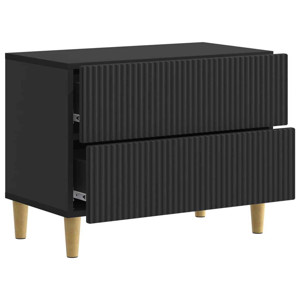 vidaXL Szafka Nocna Czarny 62 x 34,5 x 48 cm Drewno inżynieryjne