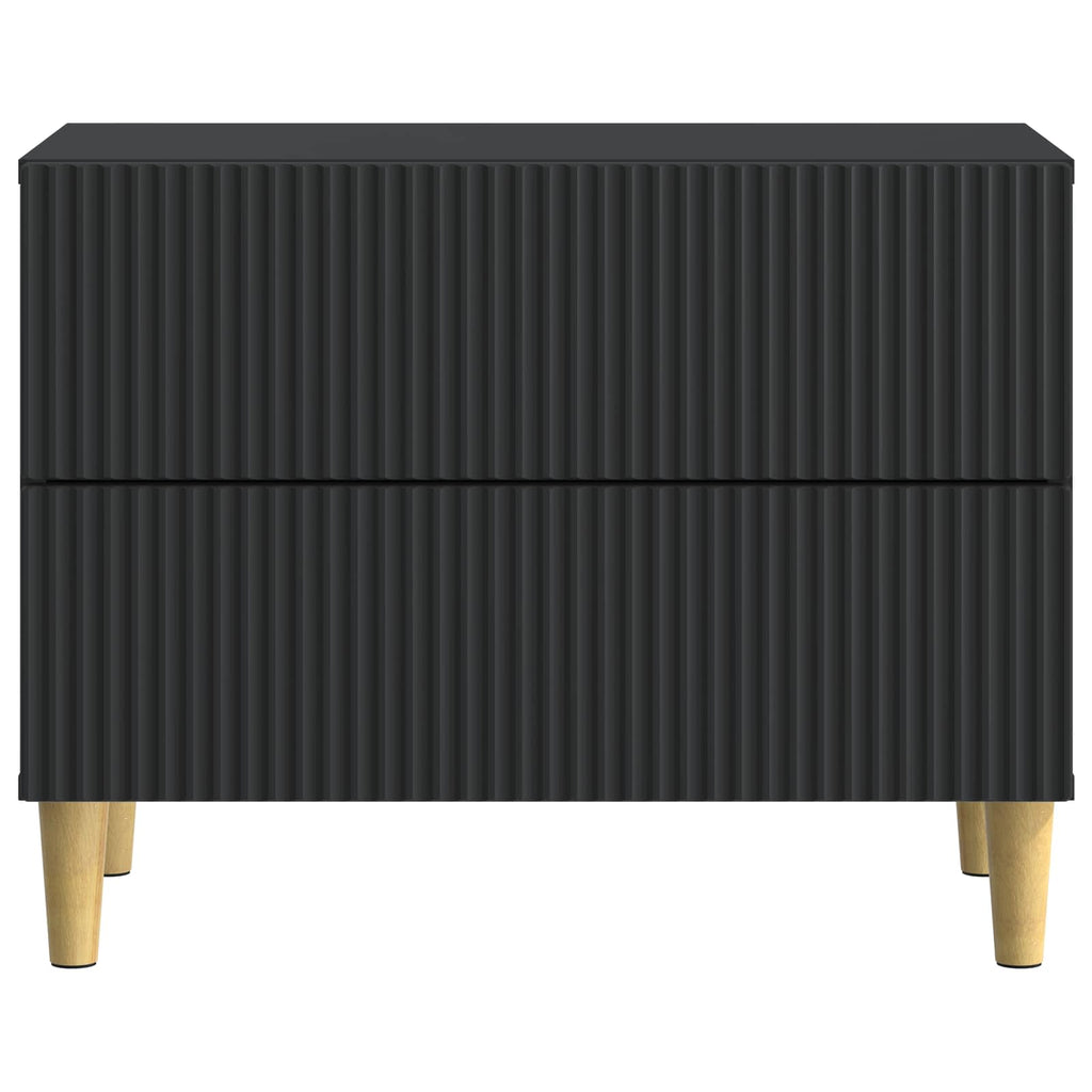 vidaXL Szafka Nocna Czarny 62 x 34,5 x 48 cm Drewno inżynieryjne