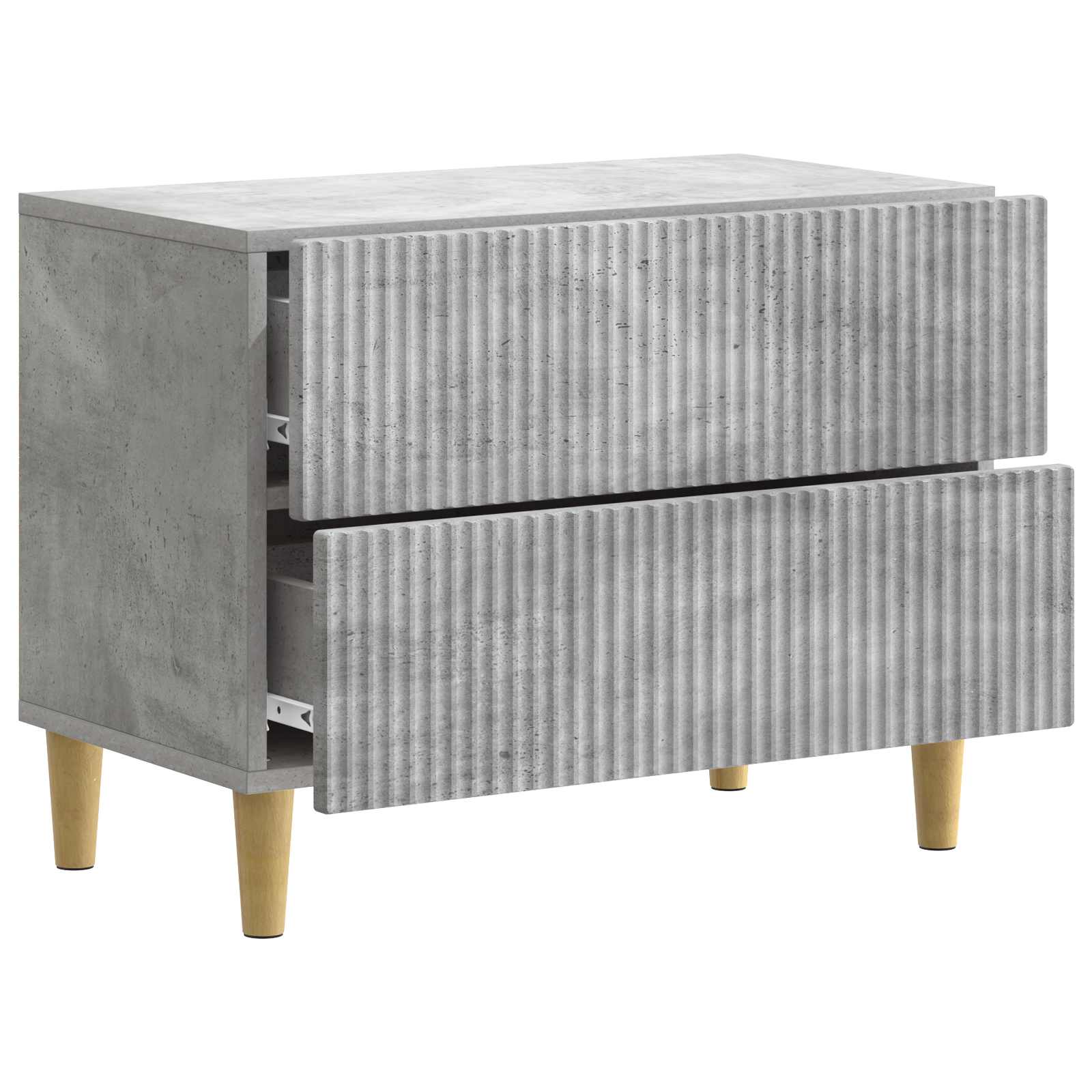 vidaXL Szafka Nocna z szufladą Betonowy szary 62 x 34,5 x 48 cm