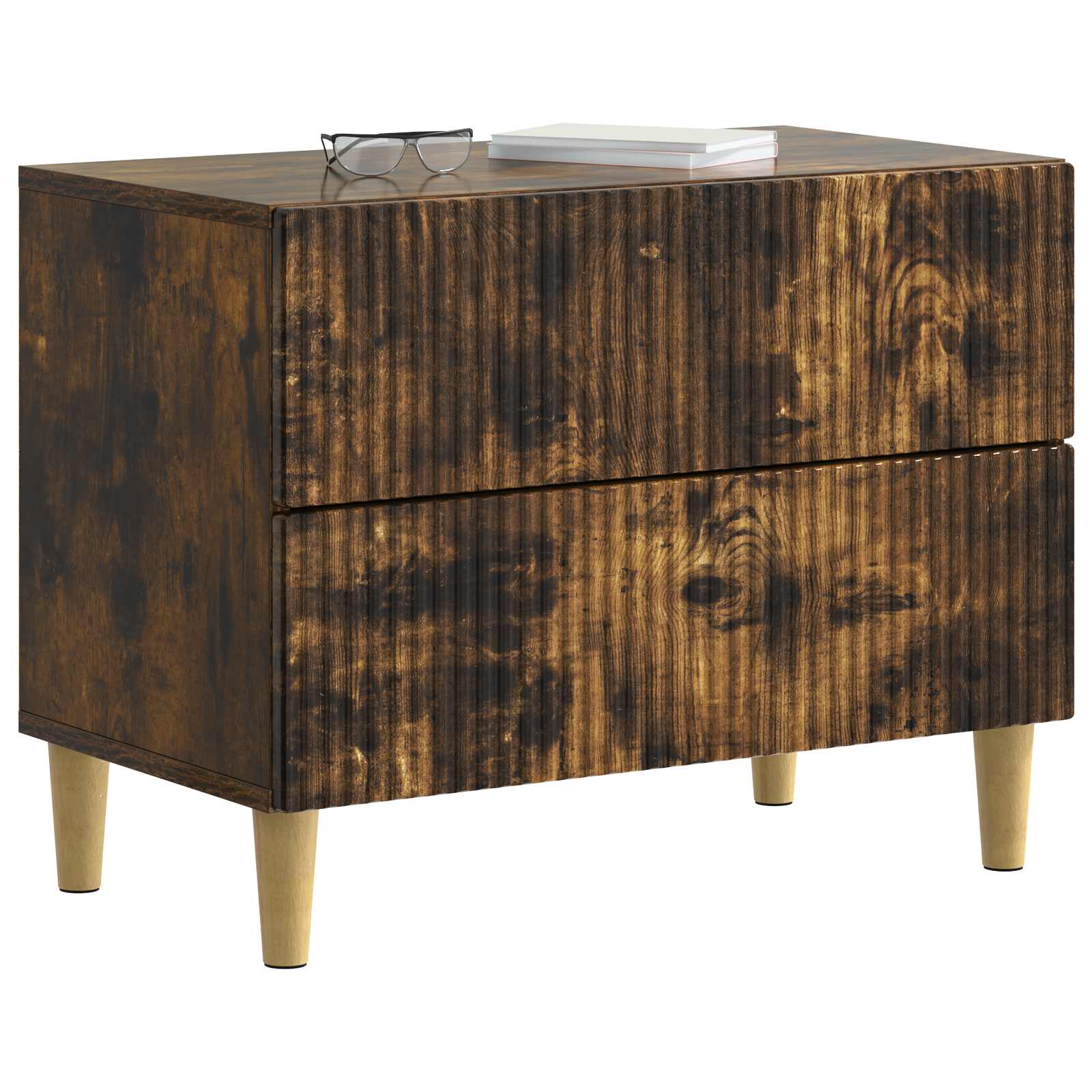 vidaXL Szafka Nocna Dąb wędzony 62 x 34,5 x 48 cm Drewno inżynieryjne