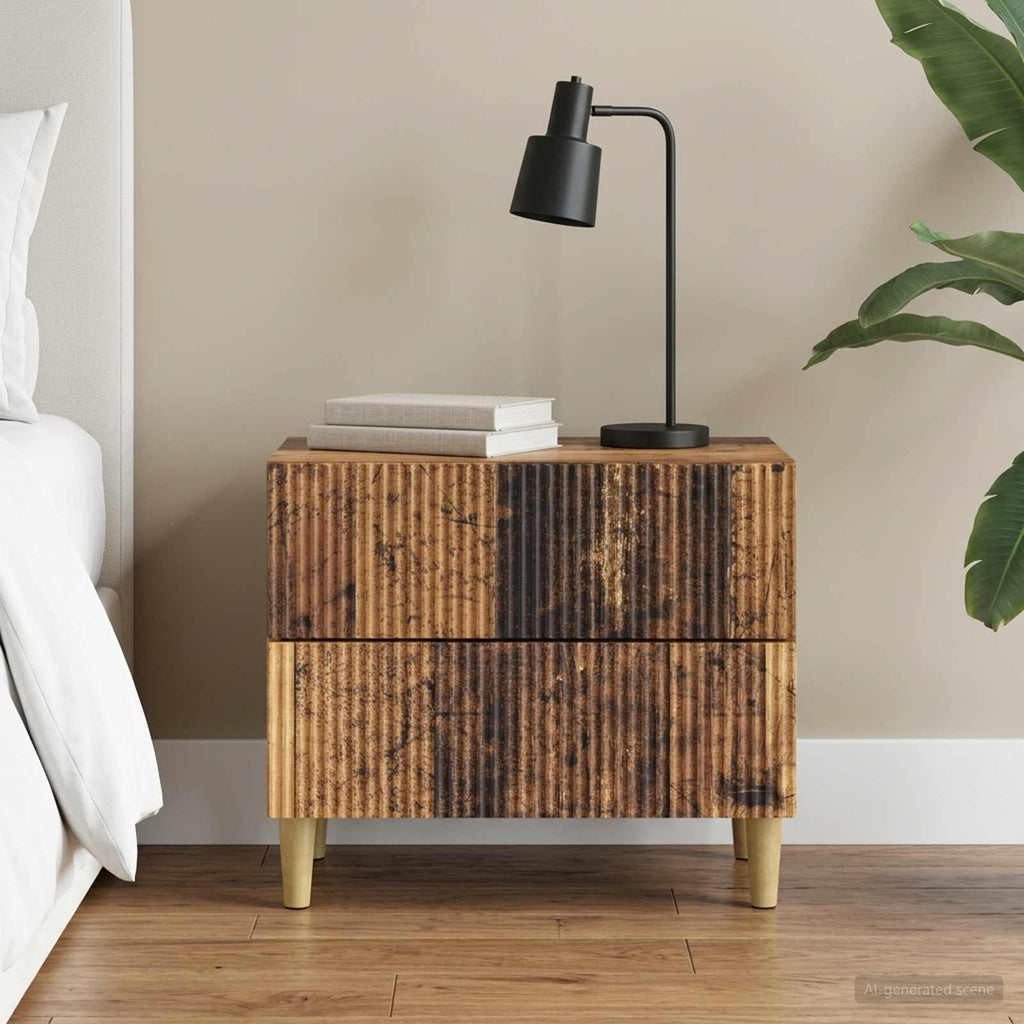 vidaXL Szafka Nocna Stare drewno 62 x 34,5 x 48 cm Drewno inżynieryjne