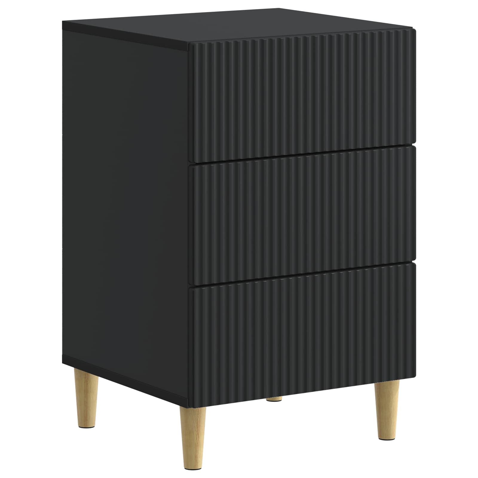 vidaXL Szafka Nocna Czarny 43 x 41 x 66,5 cm Drewno inżynieryjne