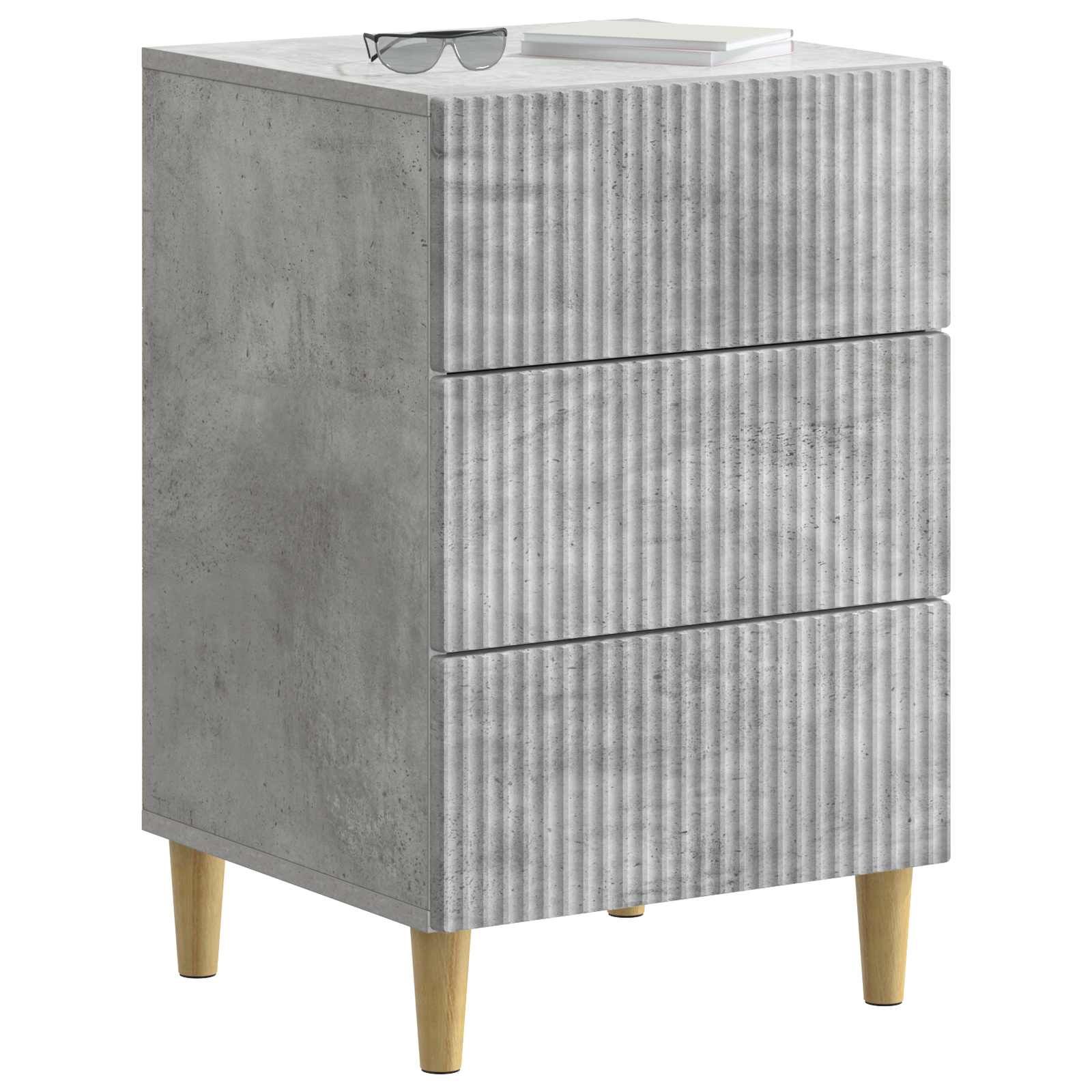 vidaXL Szafka Nocna z szufladą Betonowy szary 43 x 41 x 66,5 cm
