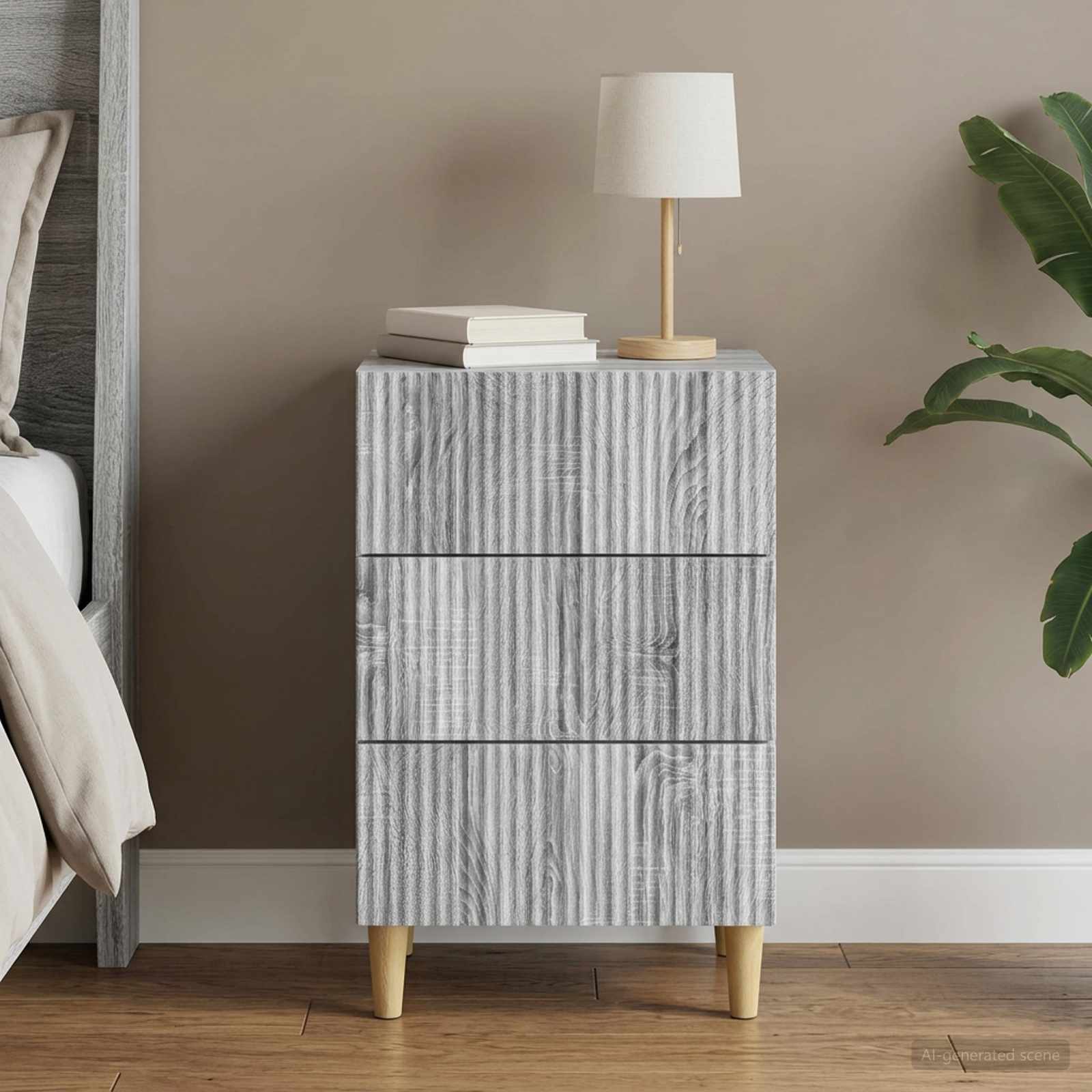 vidaXL Szafka Nocna Szary Sonoma 43 x 41 x 66,5 cm Drewno inżynieryjne