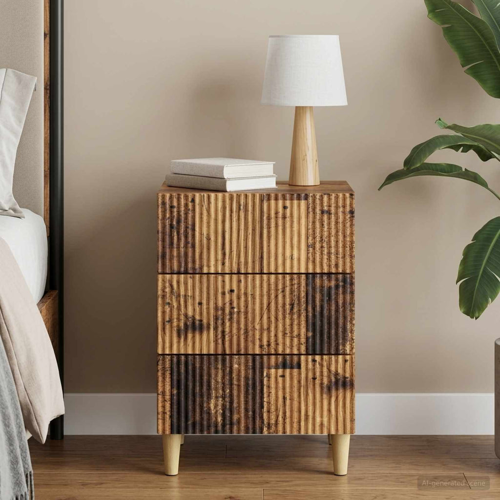 vidaXL Szafka Nocna Stare drewno 43 x 41 x 66,5 cm Drewno inżynieryjne