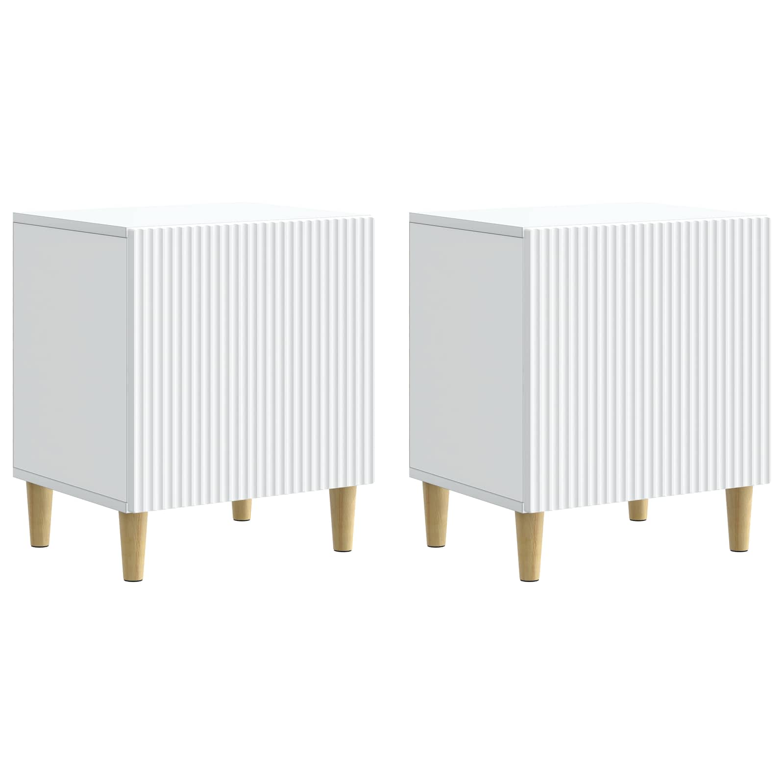 vidaXL Szafka Nocna 2 pcs Biały 43 x 34,5 x 50 cm Drewno inżynieryjne
