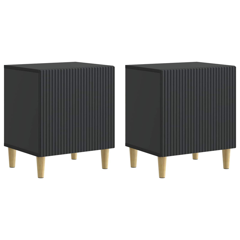 vidaXL Szafka Nocna 2 pcs Czarny 43 x 34,5 x 50 cm Drewno inżynieryjne