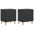 vidaXL Szafka Nocna 2 pcs Czarny 43 x 34,5 x 50 cm Drewno inżynieryjne