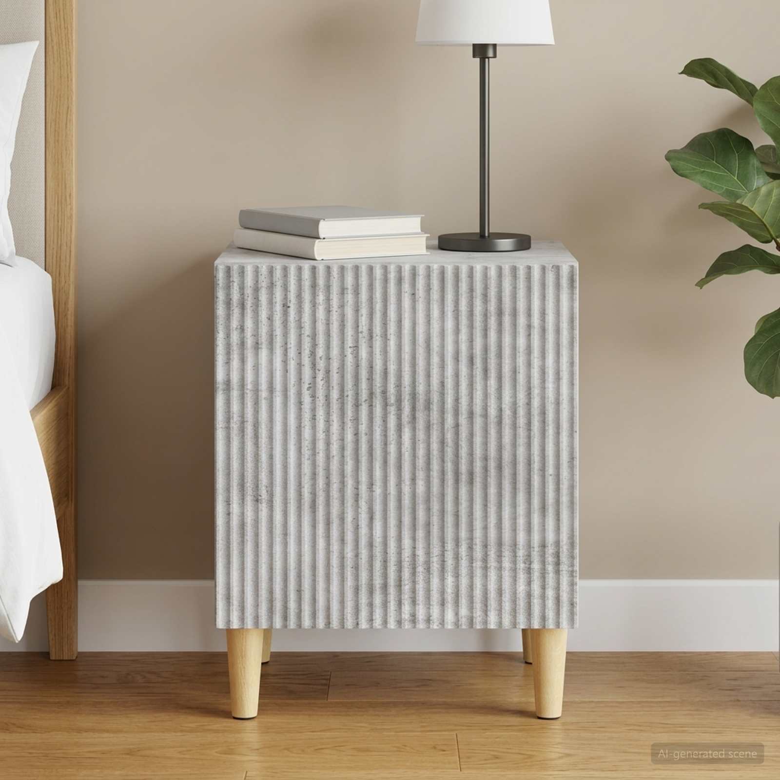 vidaXL Szafka Nocna Betonowy szary 43 x 34,5 x 50 cm