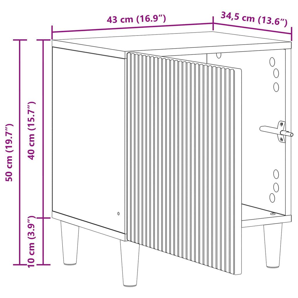 vidaXL Szafka Nocna Betonowy szary 43 x 34,5 x 50 cm