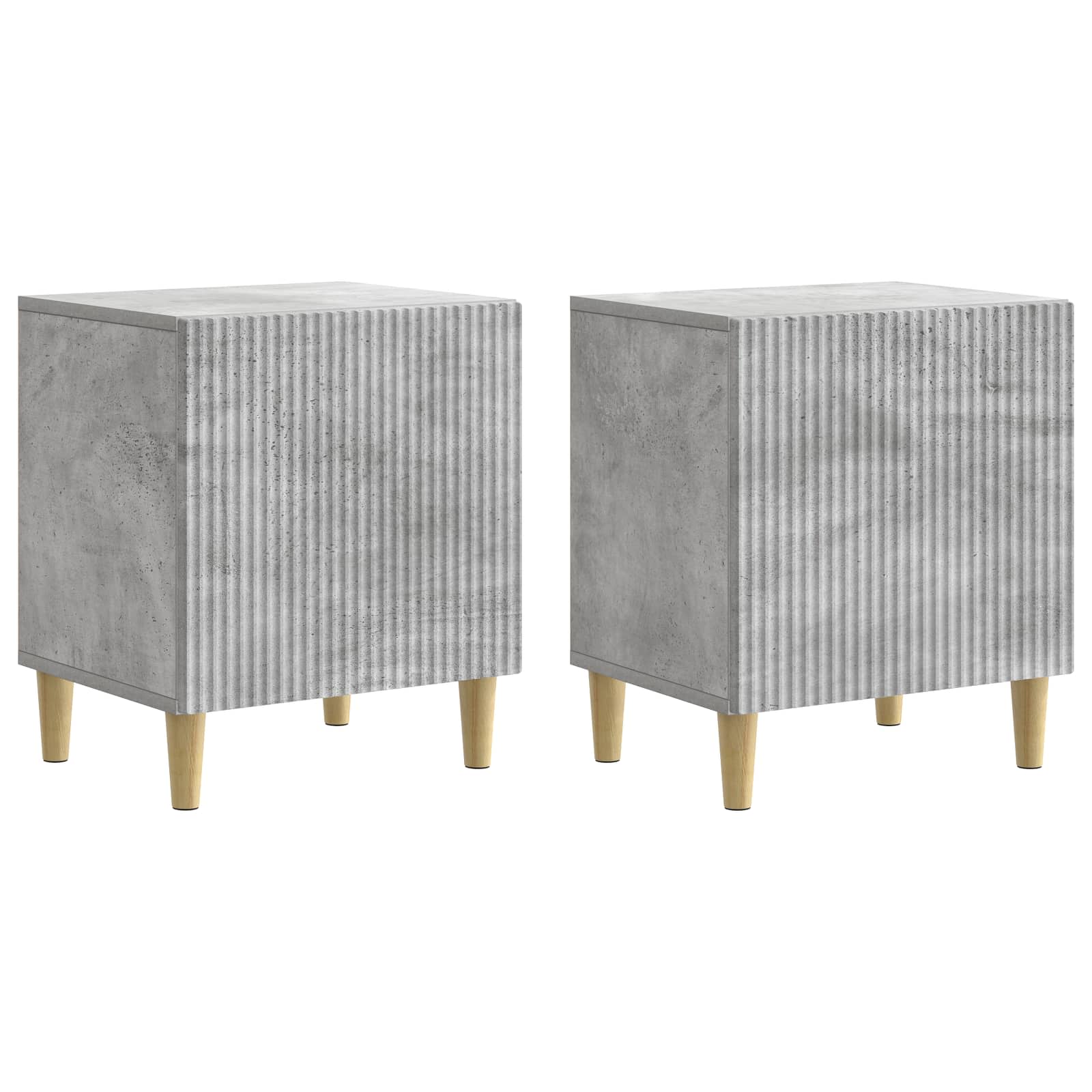 vidaXL Szafka Nocna 2 pcs Betonowy szary 43 x 34,5 x 50 cm