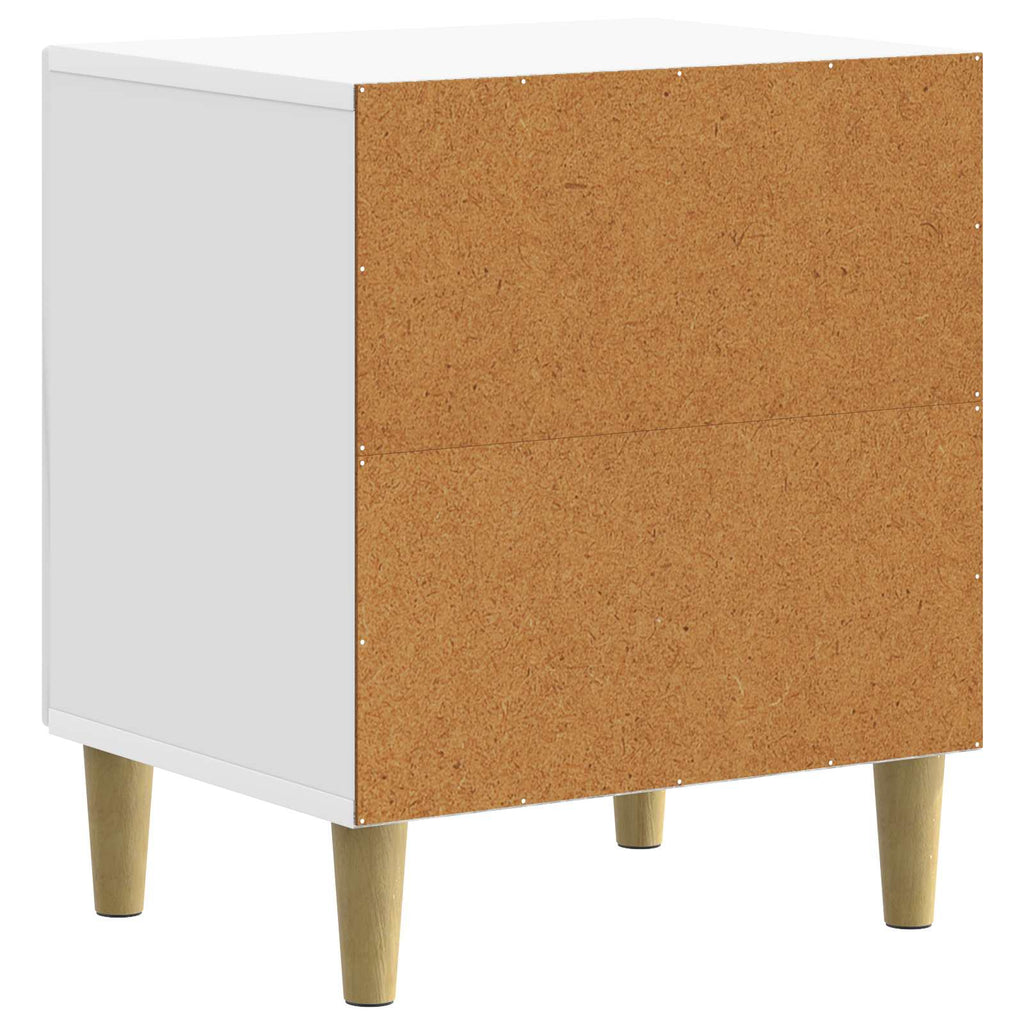 vidaXL Szafka Nocna Biały wysoki połysk 43 x 34,5 x 50 cm