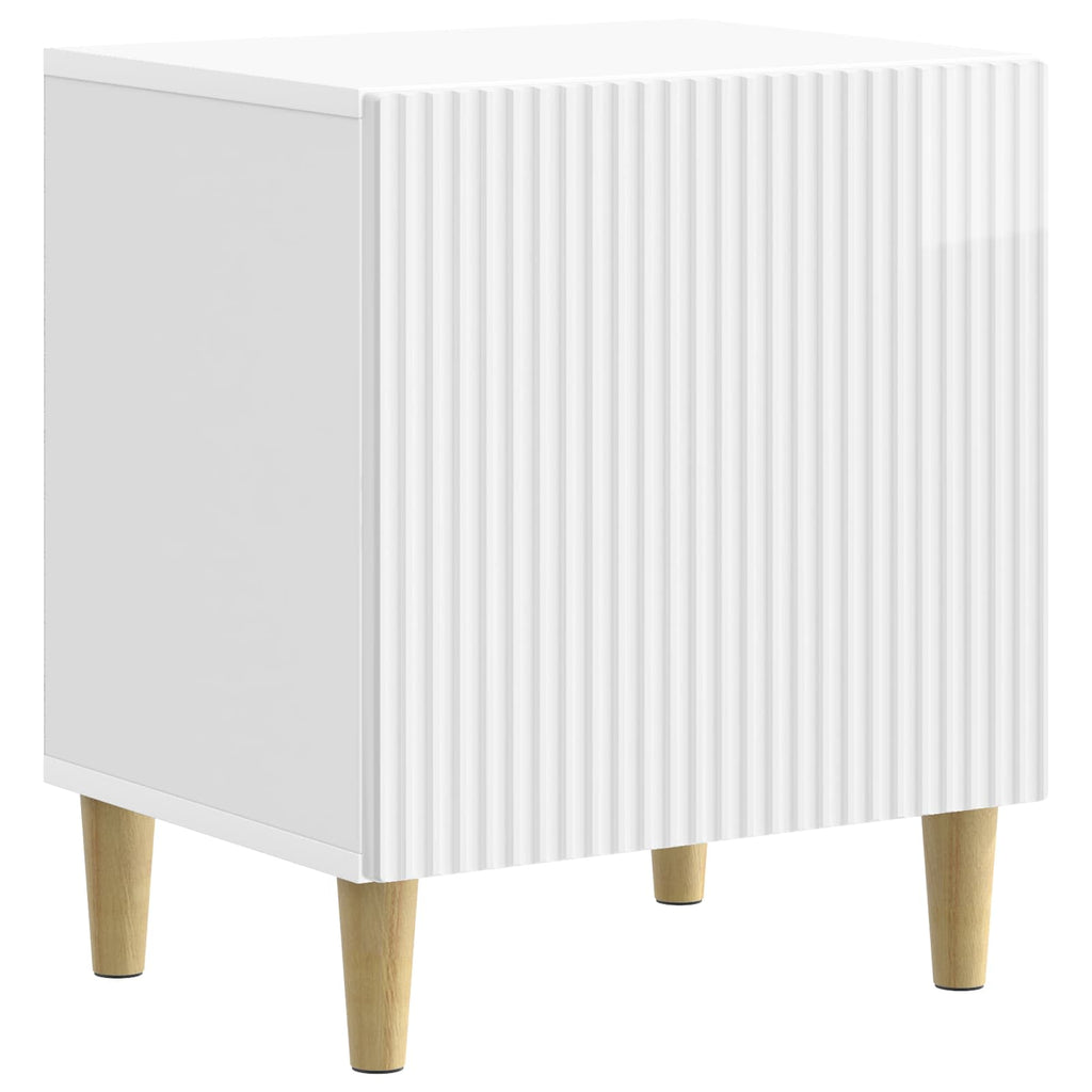 vidaXL Szafka Nocna 2 pcs Biały wysoki połysk 43 x 34,5 x 50 cm
