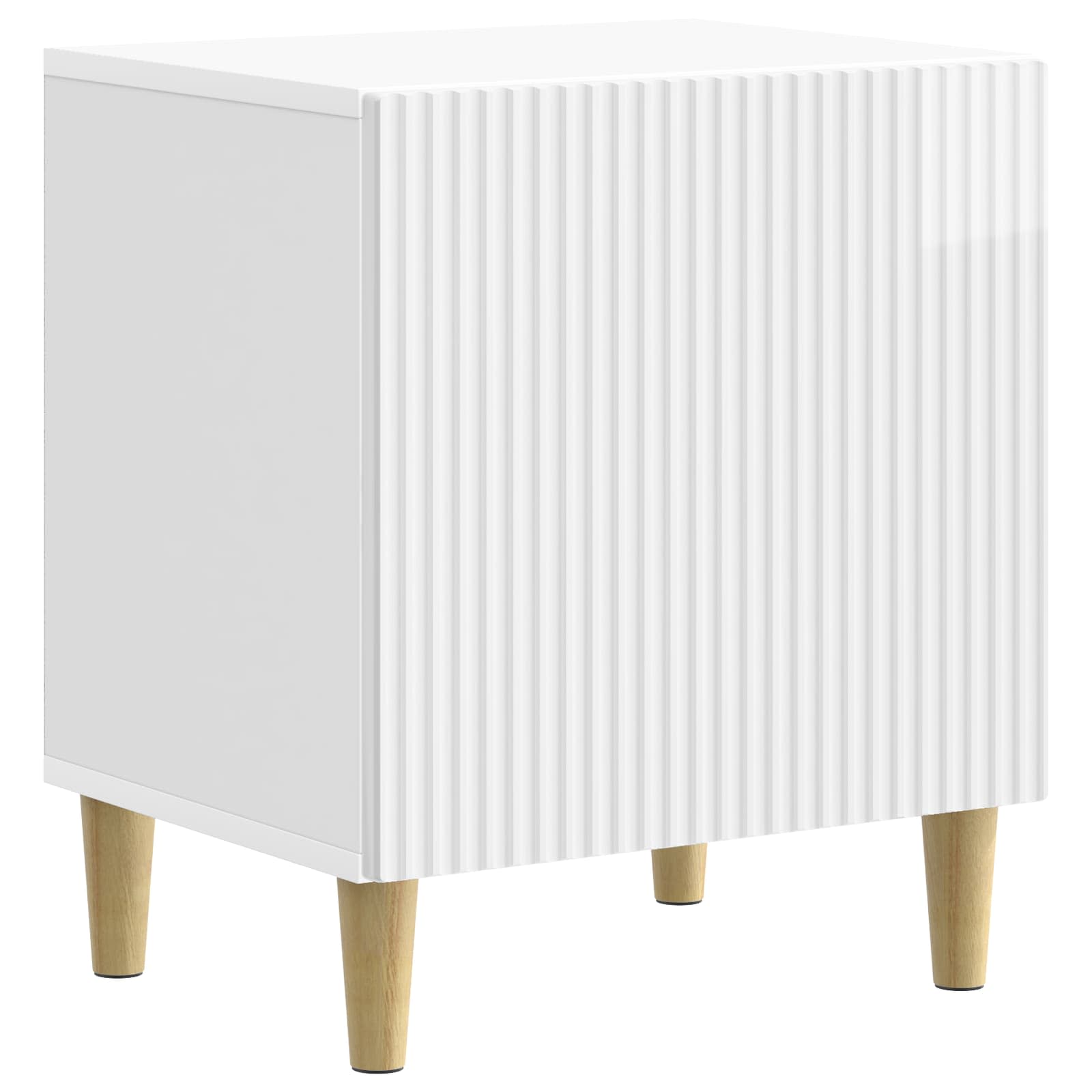 vidaXL Szafka Nocna 2 pcs Biały wysoki połysk 43 x 34,5 x 50 cm