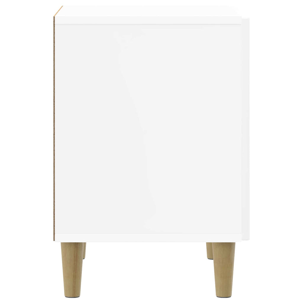 vidaXL Szafka Nocna 2 pcs Biały wysoki połysk 43 x 34,5 x 50 cm