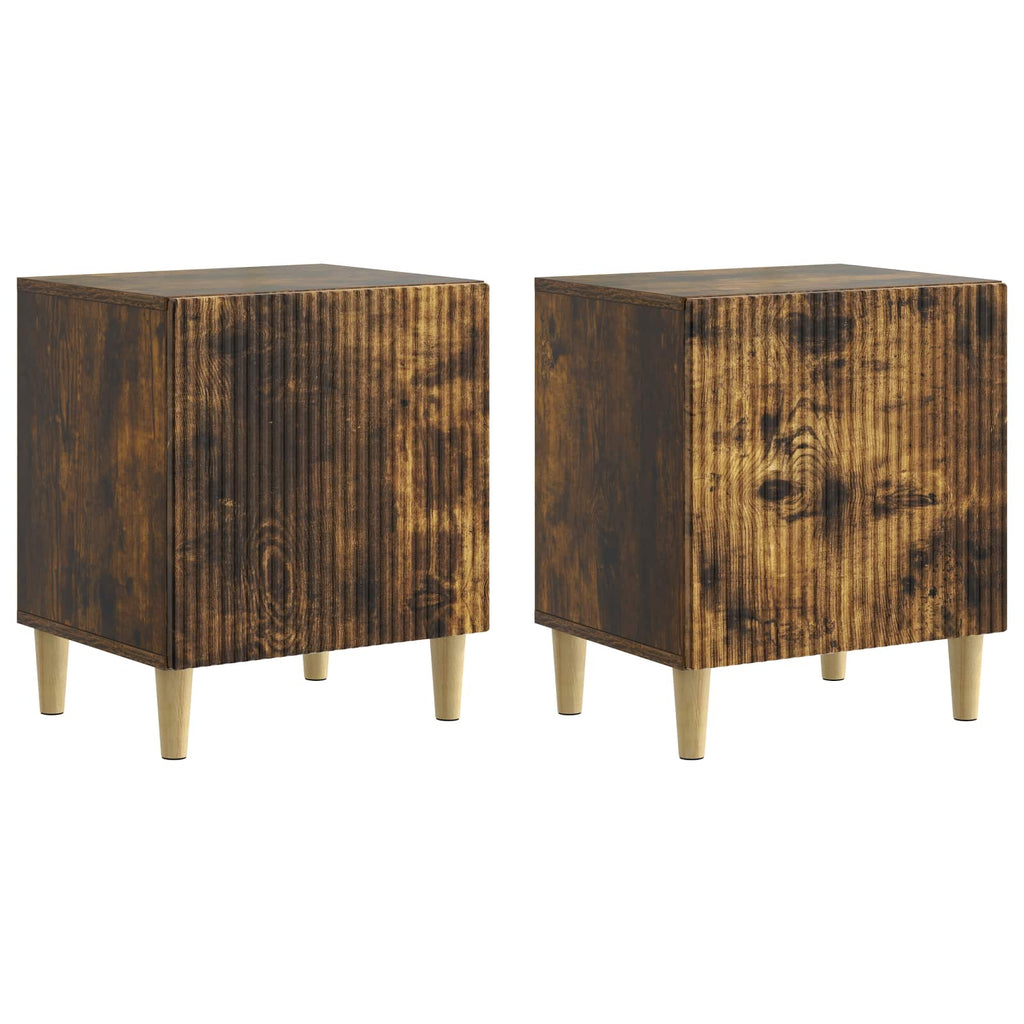 vidaXL Szafka Nocna 2 pcs Dąb wędzony 43 x 34,5 x 50 cm