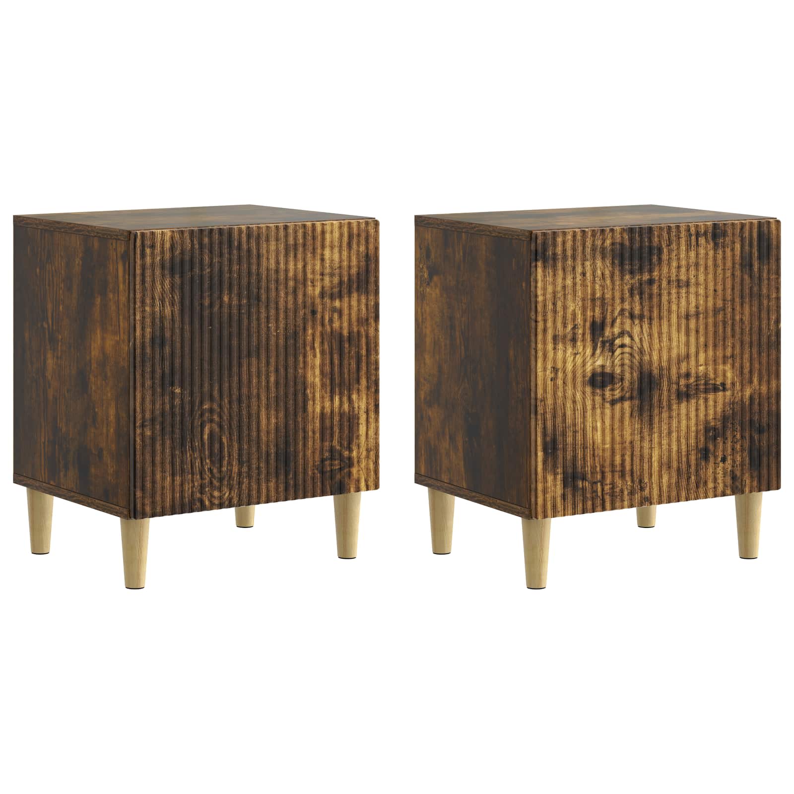 vidaXL Szafka Nocna 2 pcs Dąb wędzony 43 x 34,5 x 50 cm