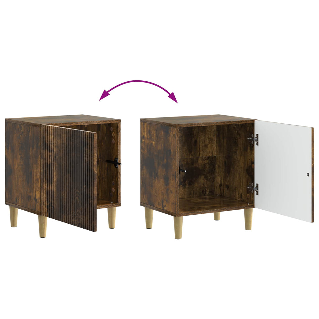 vidaXL Szafka Nocna 2 pcs Dąb wędzony 43 x 34,5 x 50 cm