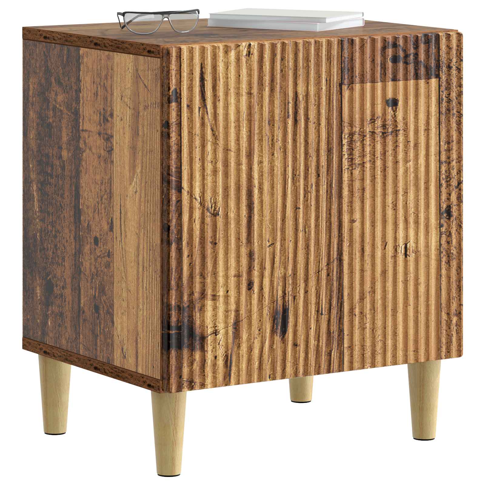 vidaXL Szafka Nocna Stare drewno 43 x 34,5 x 50 cm Drewno inżynieryjne