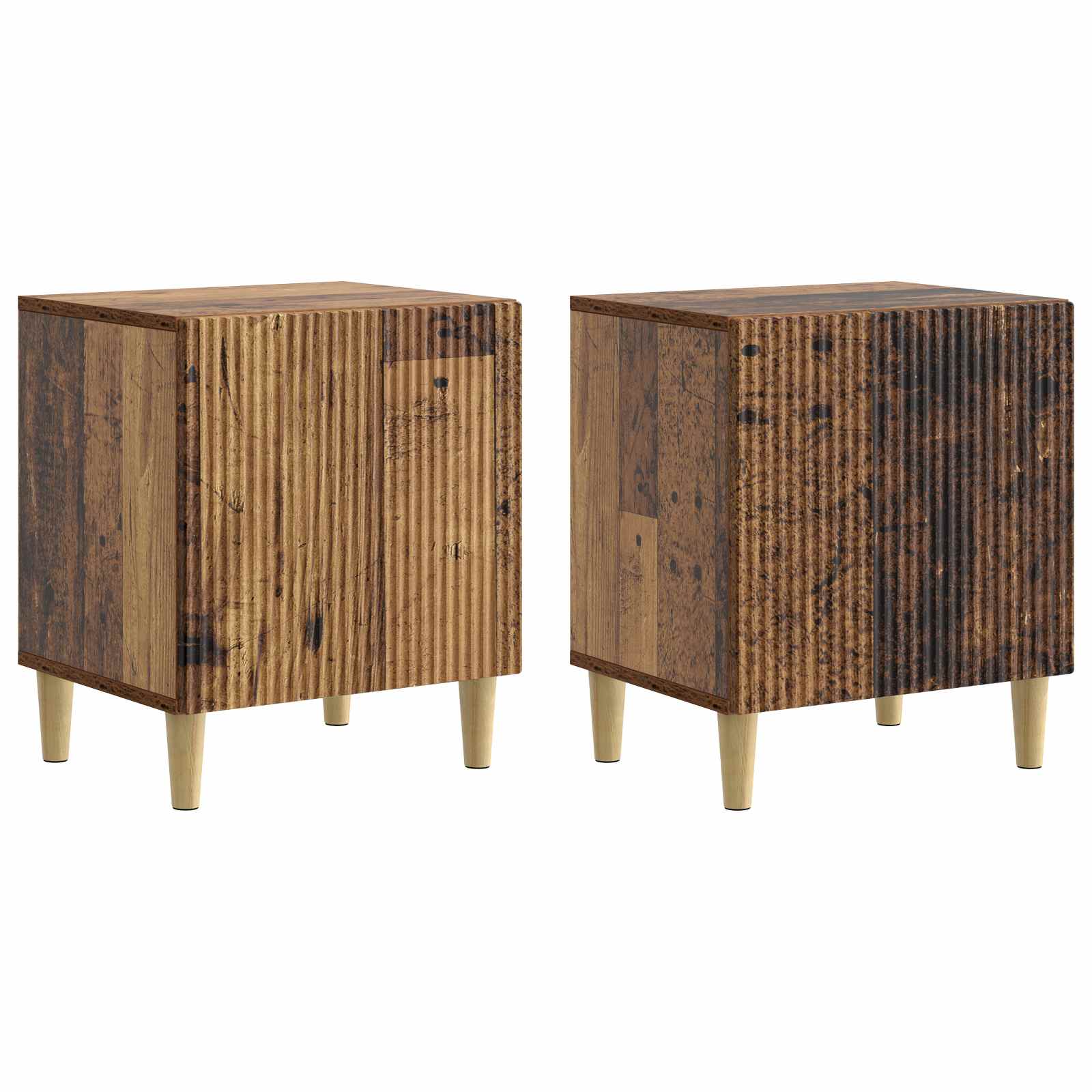 vidaXL Szafka Nocna 2 pcs Stare drewno 43 x 34,5 x 50 cm