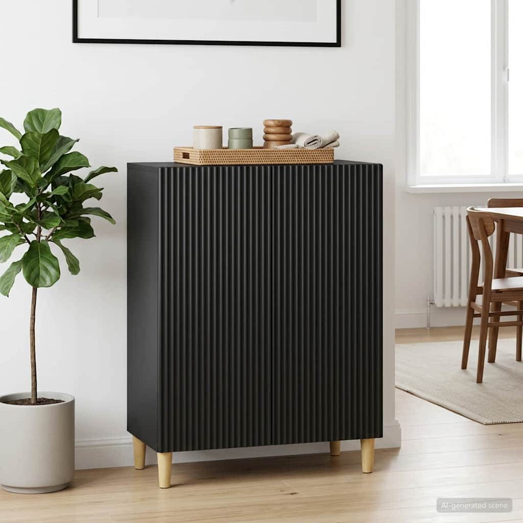 vidaXL Bufet Czarny 66 x 34,5 x 90 cm Drewno inżynieryjne