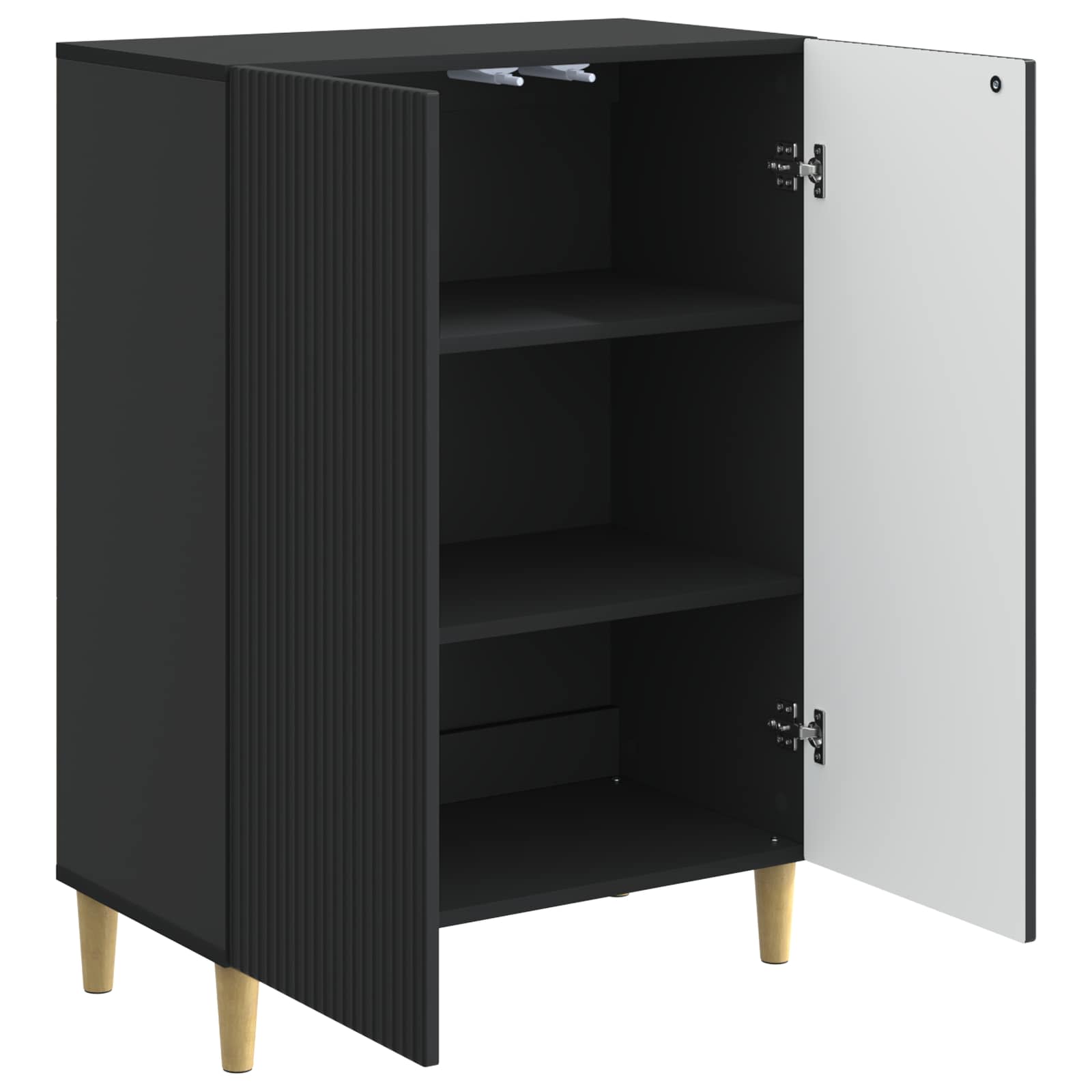 vidaXL Bufet Czarny 66 x 34,5 x 90 cm Drewno inżynieryjne