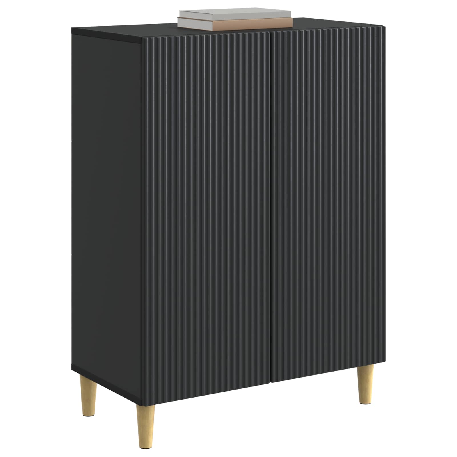 vidaXL Bufet Czarny 66 x 34,5 x 90 cm Drewno inżynieryjne