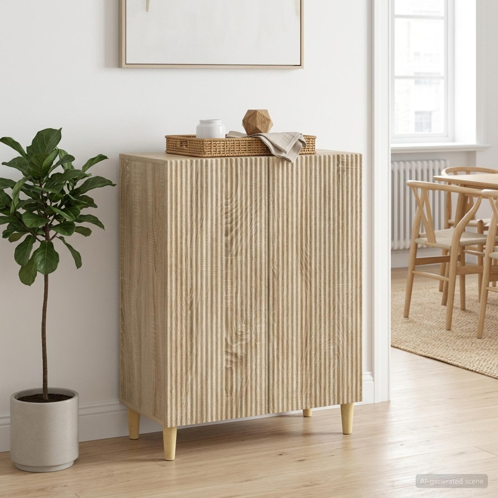 vidaXL Bufet dąb Sonoma 66 x 34,5 x 90 cm Drewno inżynieryjne