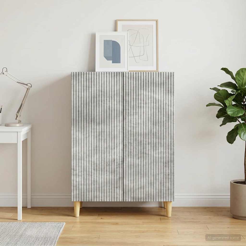 vidaXL Bufet Betonowy szary 66 x 34,5 x 90 cm Drewno inżynieryjne
