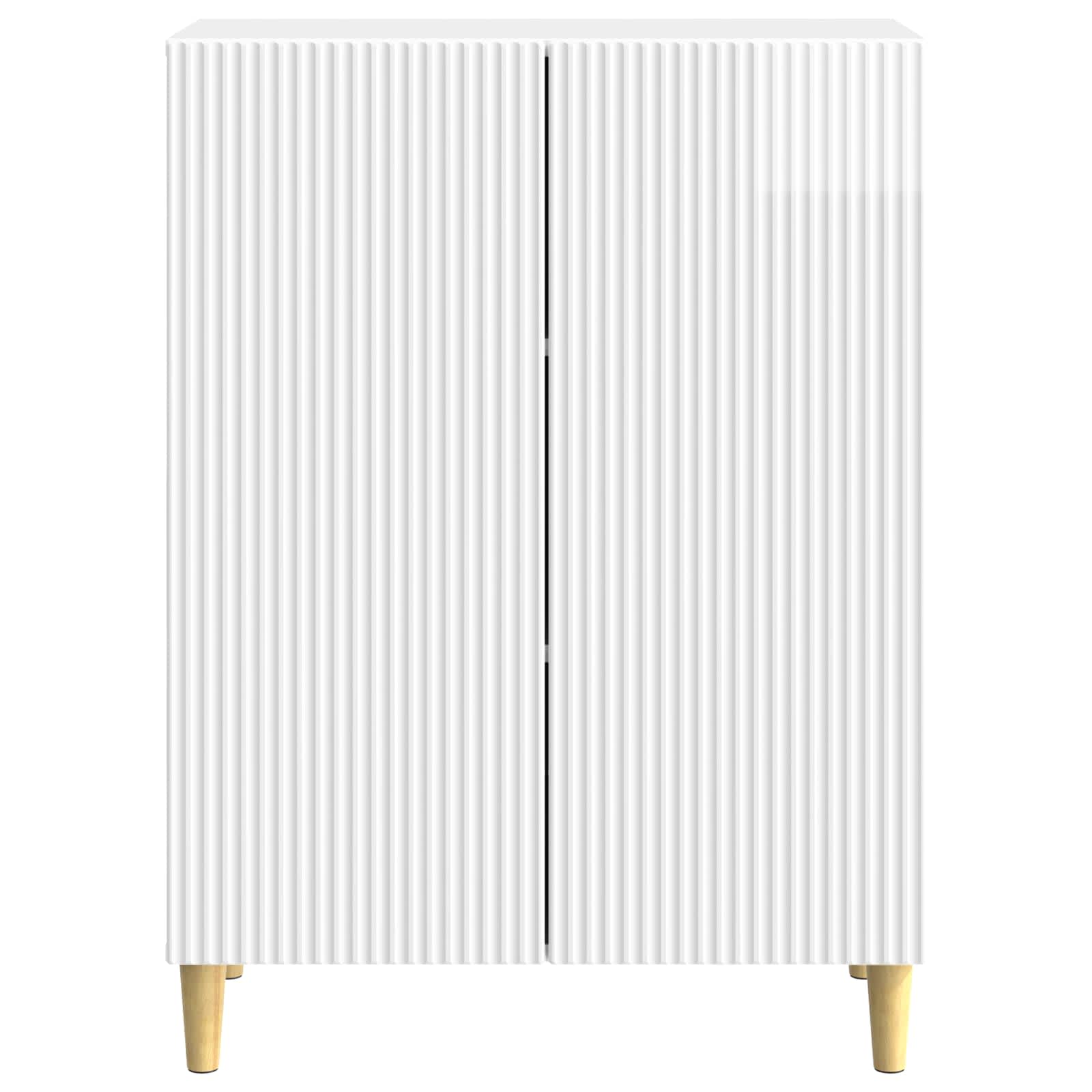 vidaXL Bufet Biały wysoki połysk 66 x 34,5 x 90 cm Drewno inżynieryjne