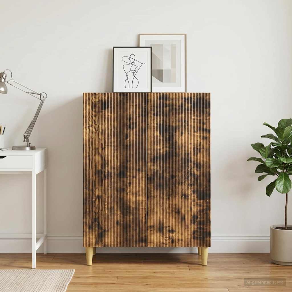 vidaXL Bufet Dąb wędzony 66 x 34,5 x 90 cm Drewno inżynieryjne