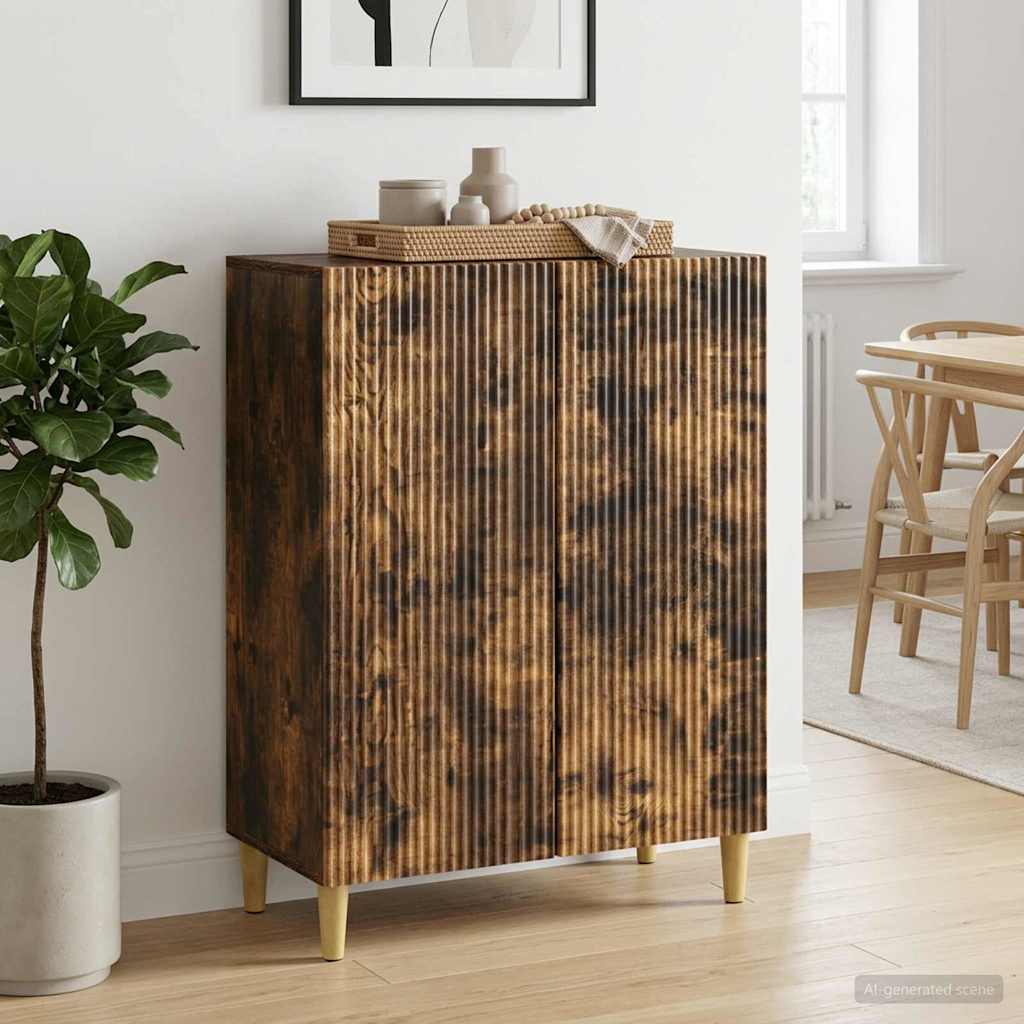 vidaXL Bufet Dąb wędzony 66 x 34,5 x 90 cm Drewno inżynieryjne