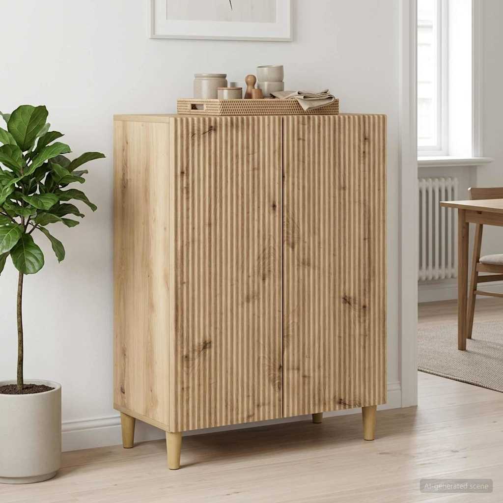 vidaXL Bufet Dąb artisan 66 x 34,5 x 90 cm Drewno inżynieryjne