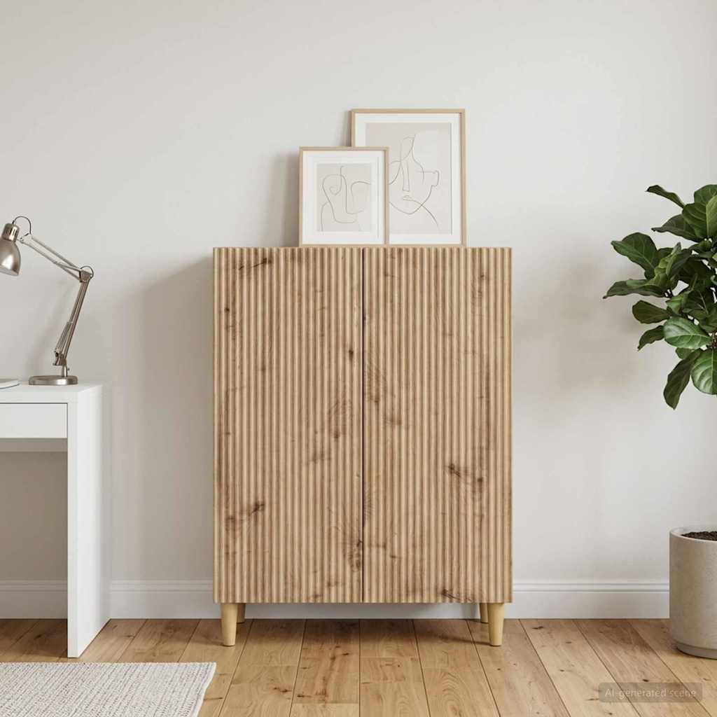 vidaXL Bufet Dąb artisan 66 x 34,5 x 90 cm Drewno inżynieryjne
