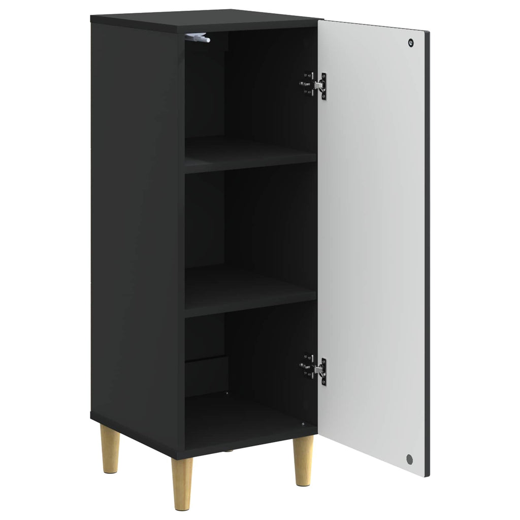 vidaXL Bufet Czarny 33 x 34,5 x 90 cm Drewno inżynieryjne