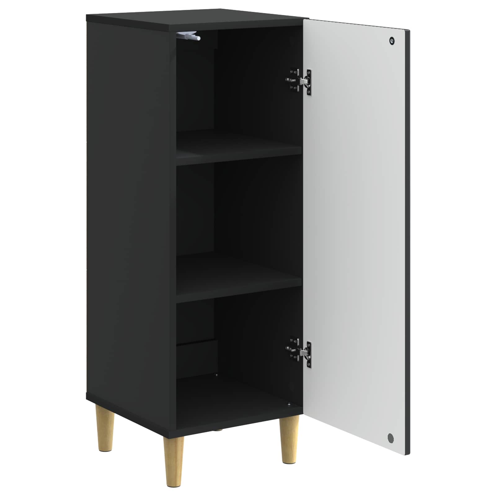 vidaXL Bufet Czarny 33 x 34,5 x 90 cm Drewno inżynieryjne