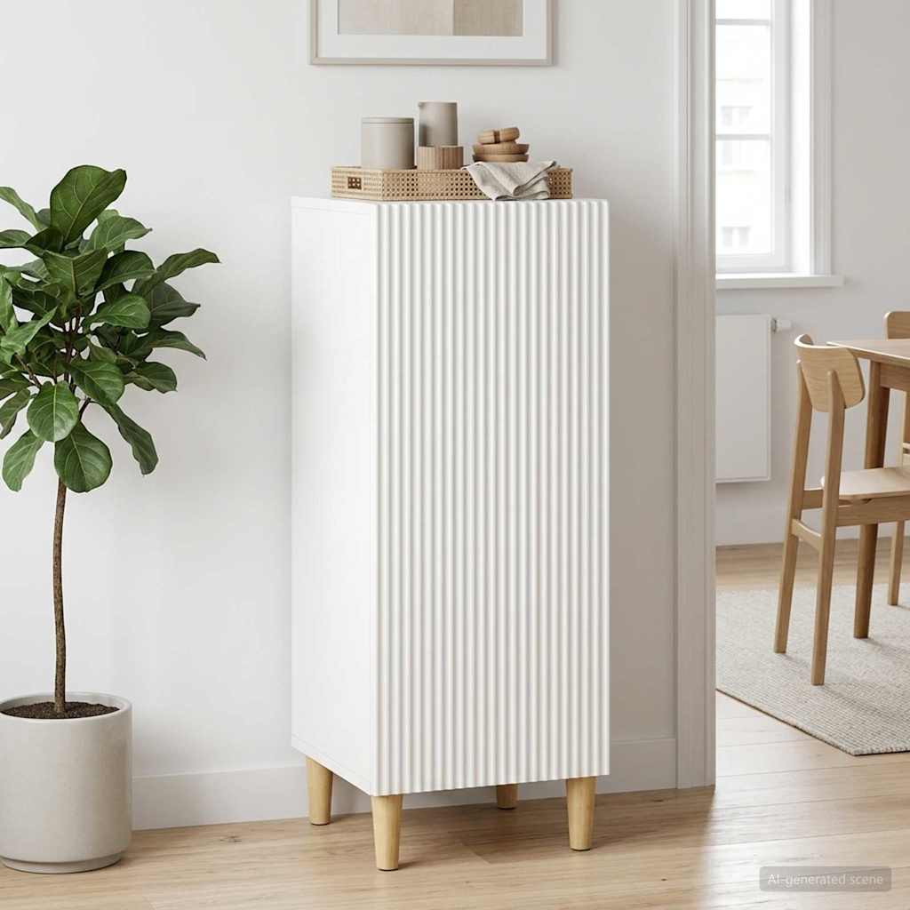 vidaXL Bufet Biały wysoki połysk 33 x 34,5 x 90 cm Drewno inżynieryjne