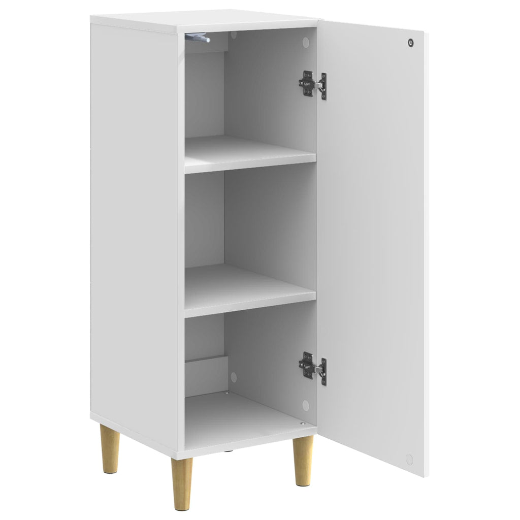 vidaXL Bufet Biały wysoki połysk 33 x 34,5 x 90 cm Drewno inżynieryjne