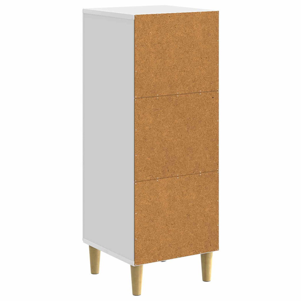 vidaXL Bufet Biały wysoki połysk 33 x 34,5 x 90 cm Drewno inżynieryjne