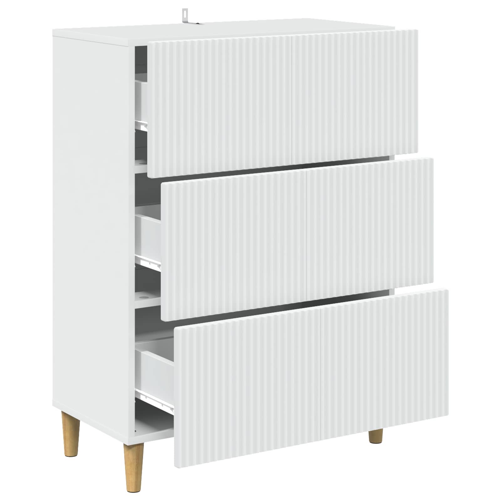 vidaXL Szafka z Szufladami Biały 66 x 34,5 x 90 cm Drewno inżynieryjne