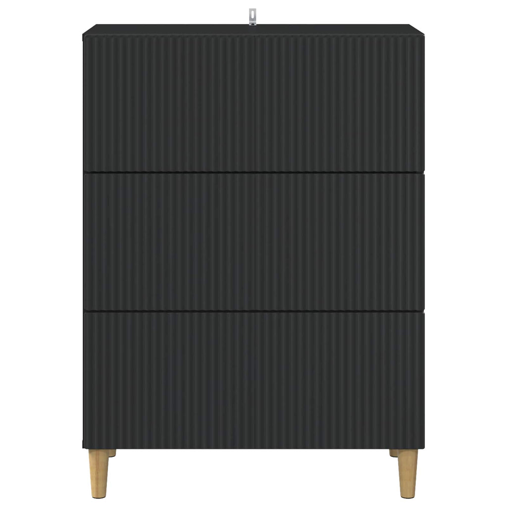 vidaXL Szafka z Szufladami Czarny 66 x 34,5 x 90 cm