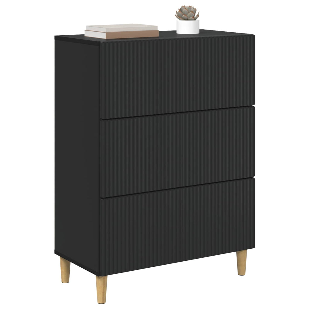 vidaXL Szafka z Szufladami Czarny 66 x 34,5 x 90 cm